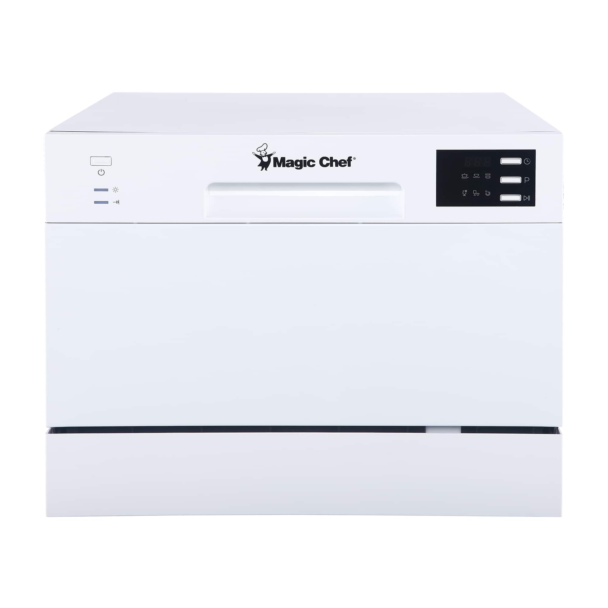 Magic Chef - Countertop Dishwasher - White