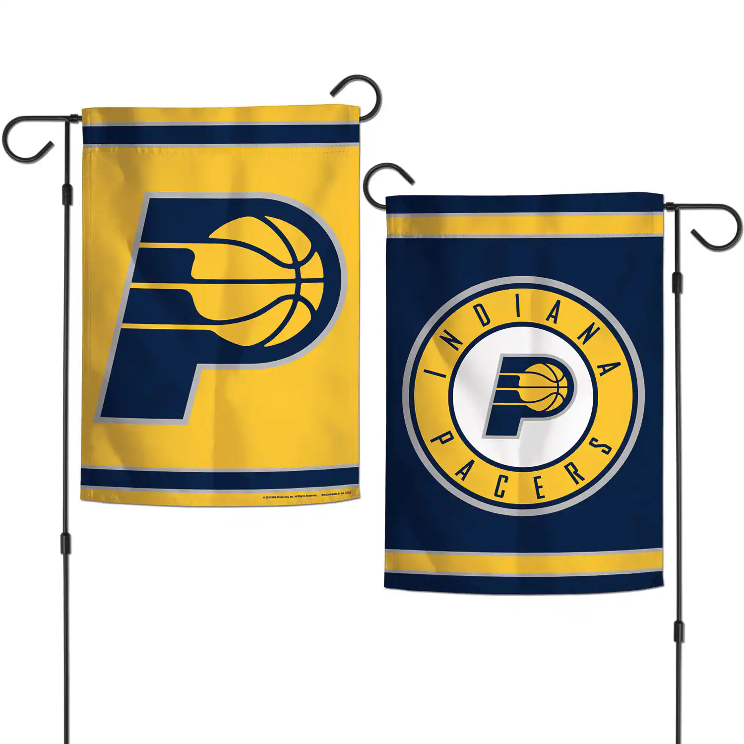 Alt View 2. WinCraft - Indiana Pacers 2-Sided 12'' x 18'' Garden Flag - Multicolor.