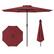 Front. Costway - 12 FT Patio Umbrella Outdoor Market Umbrella with Crank Handle 8 Sturdy Ribs - Red.