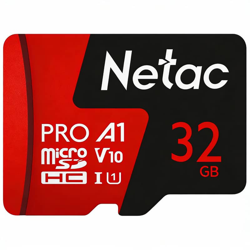 Netac - 32GB microSD Memory Card – A1, U1, V10, 4K Video, Up to 100MB/s Read, High Endurance