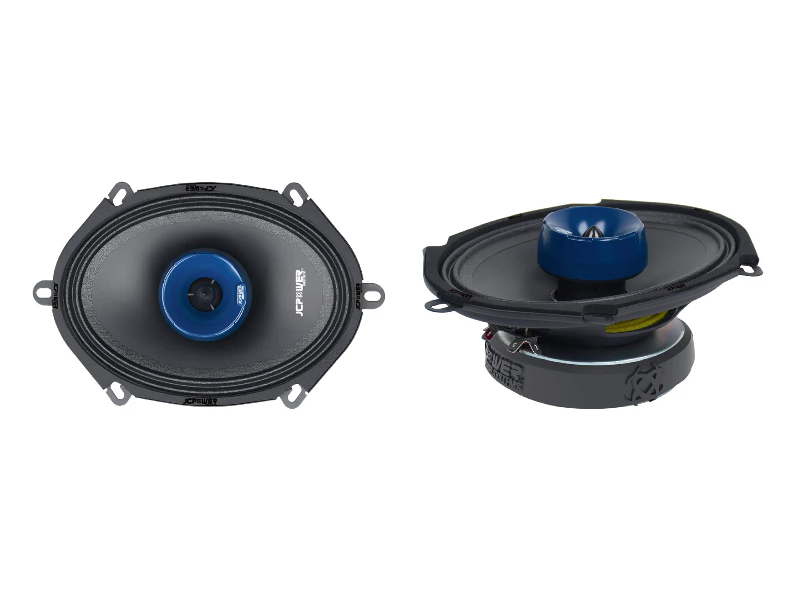 JCPower Audio Systems - RP-Series 6"x8" 600 Watt 2-Way Coaxial Pro Audio Speaker Set - Black