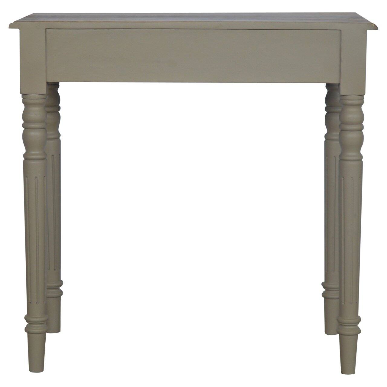 Alt View 6. Artisan Furniture - Artisan Furniture Solid Wood Hand Painted Writing Desk, 1 Drawer, Grey - Grey.