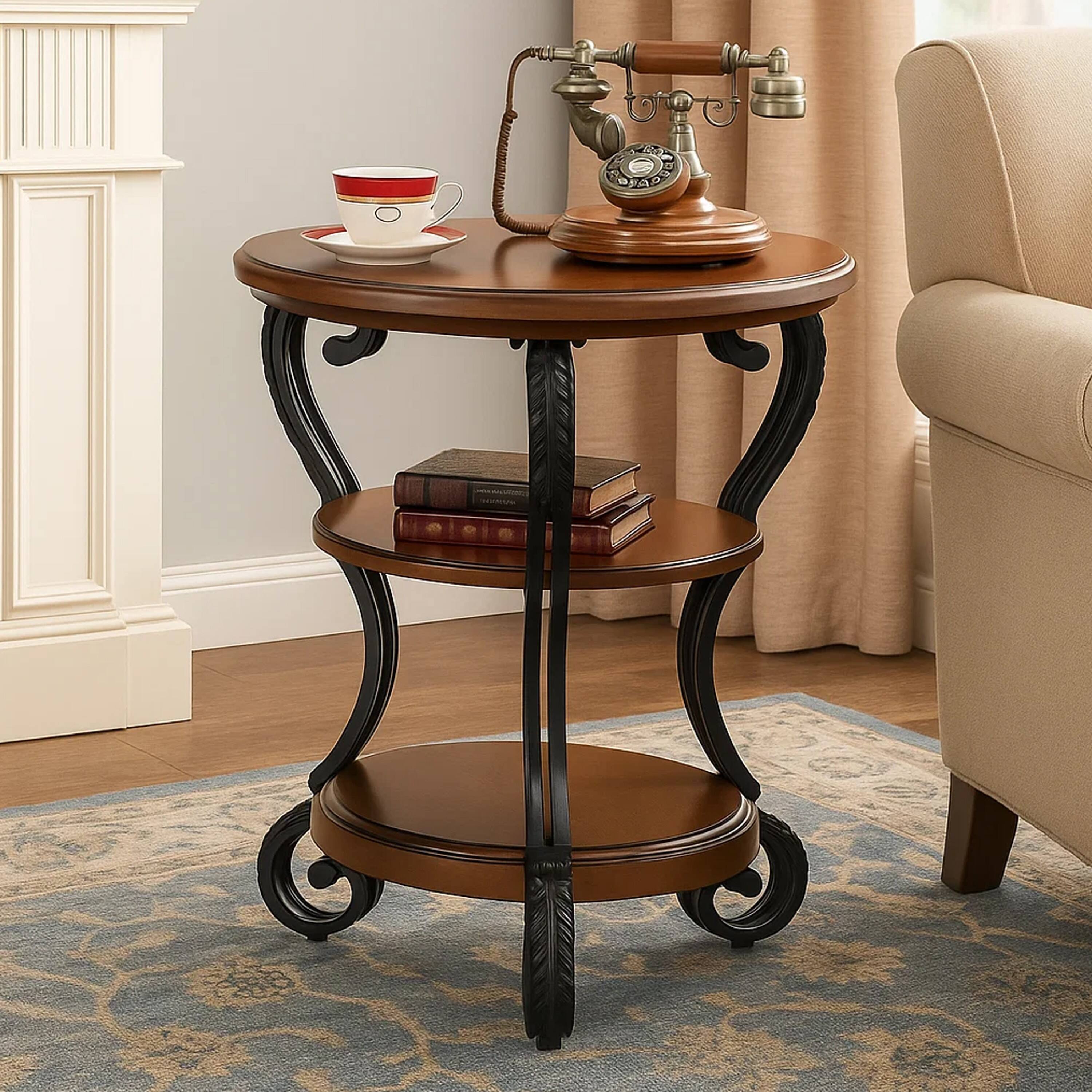 Alt View 7. Manhattan Lane - May Transitional Style Side Table - Brown Cherry.
