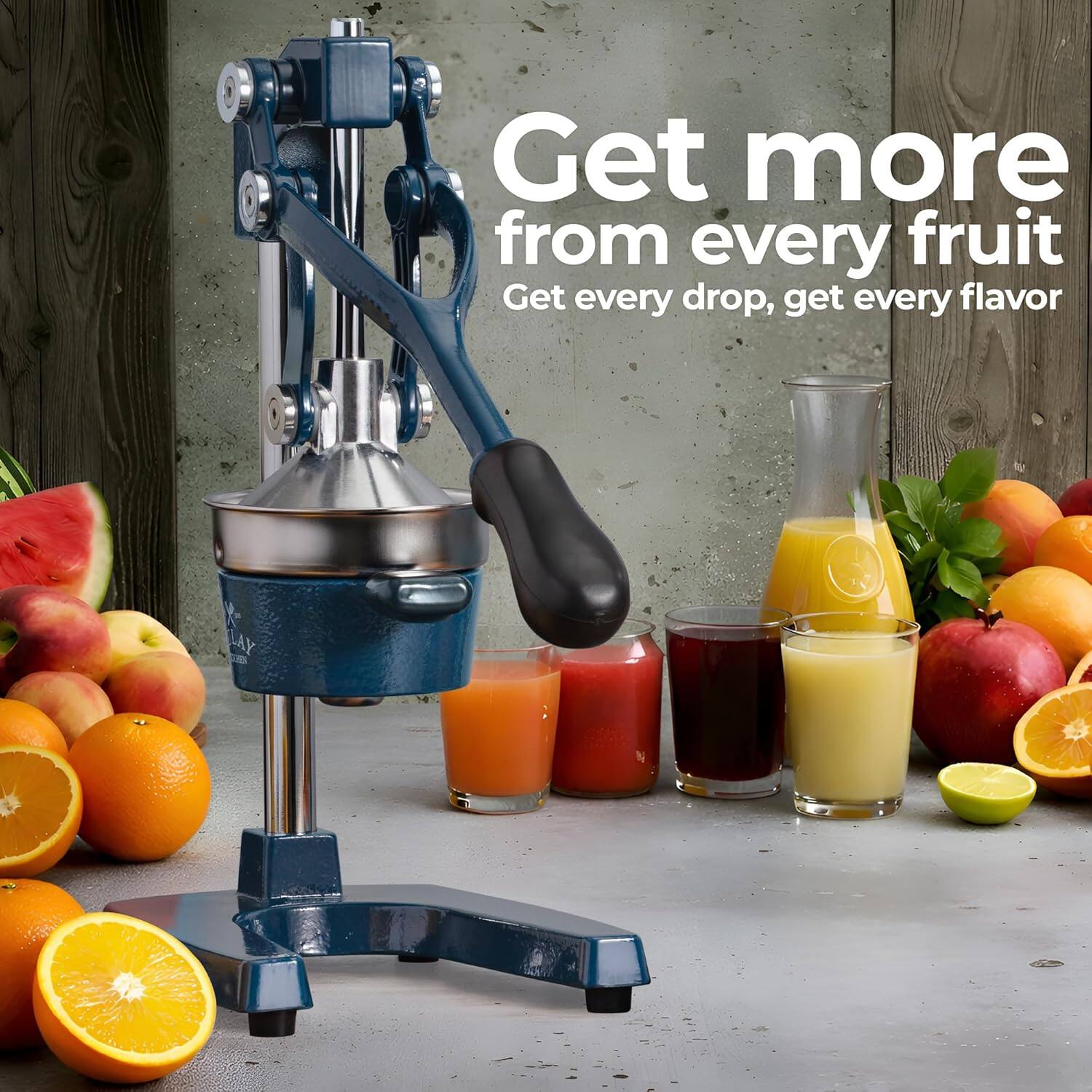 Get more from every fruit  
Get every drop, get every flavor