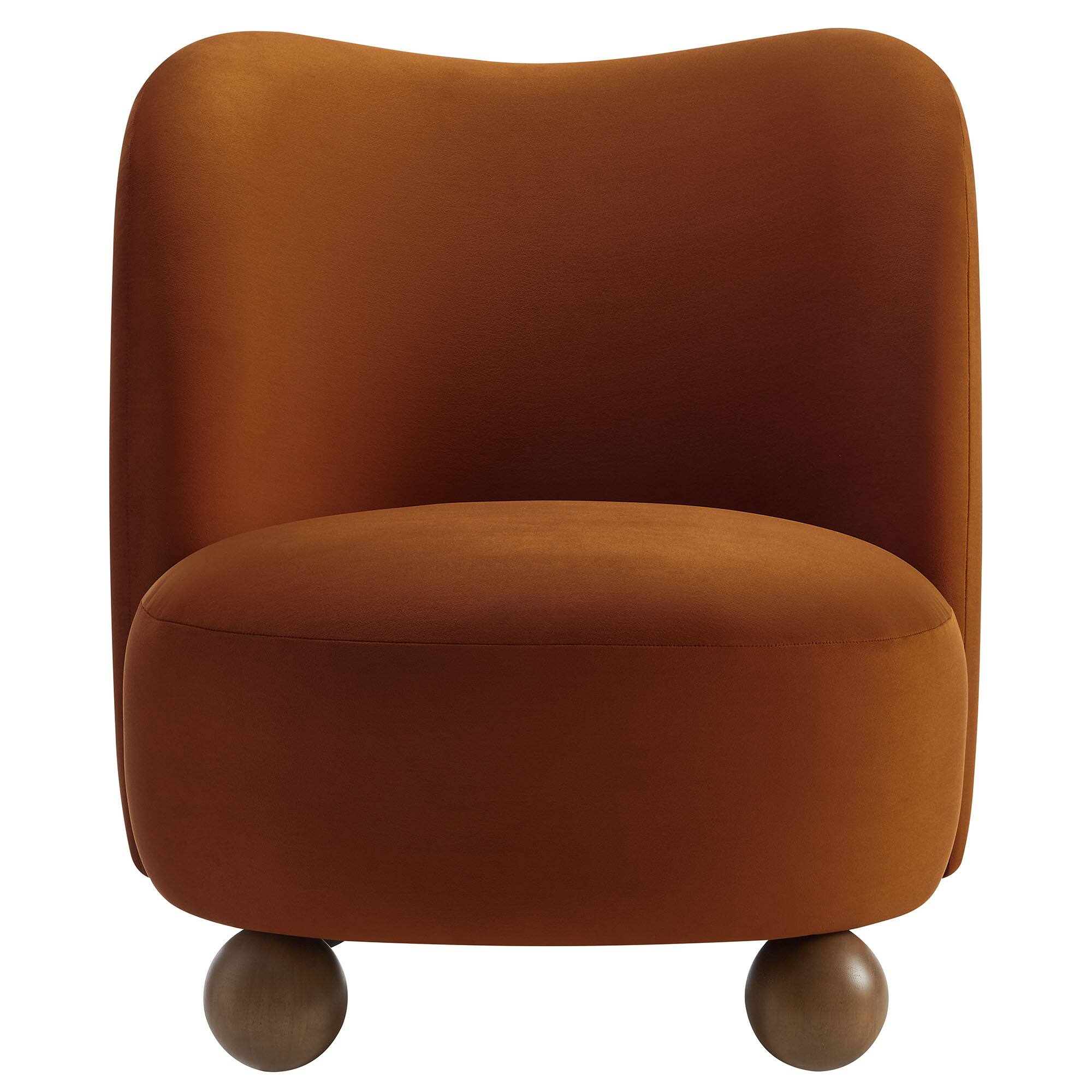 Alt View 4. Modway - Monroe Performance Velvet Accent Chair by Modway - Rust Walnut.