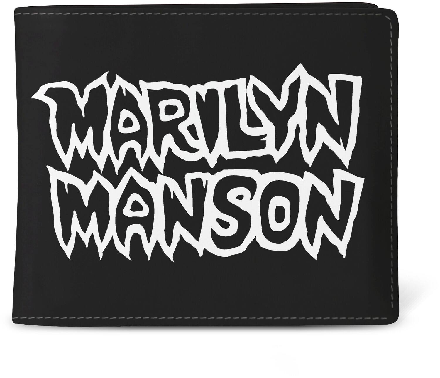 PopMarket - Marilyn Manson - Rocksax - Marilyn Manson - Manson Logo - Wallet With Coin Pocket (Black/White) - Multicolor price history on PriceWatchPro