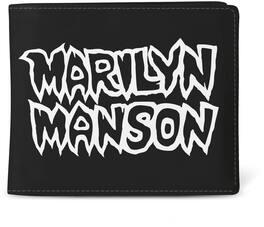 PopMarket - Marilyn Manson - Rocksax - Marilyn Manson - Manson Logo - Wallet With Coin Pocket (Black/White) - Multicolor