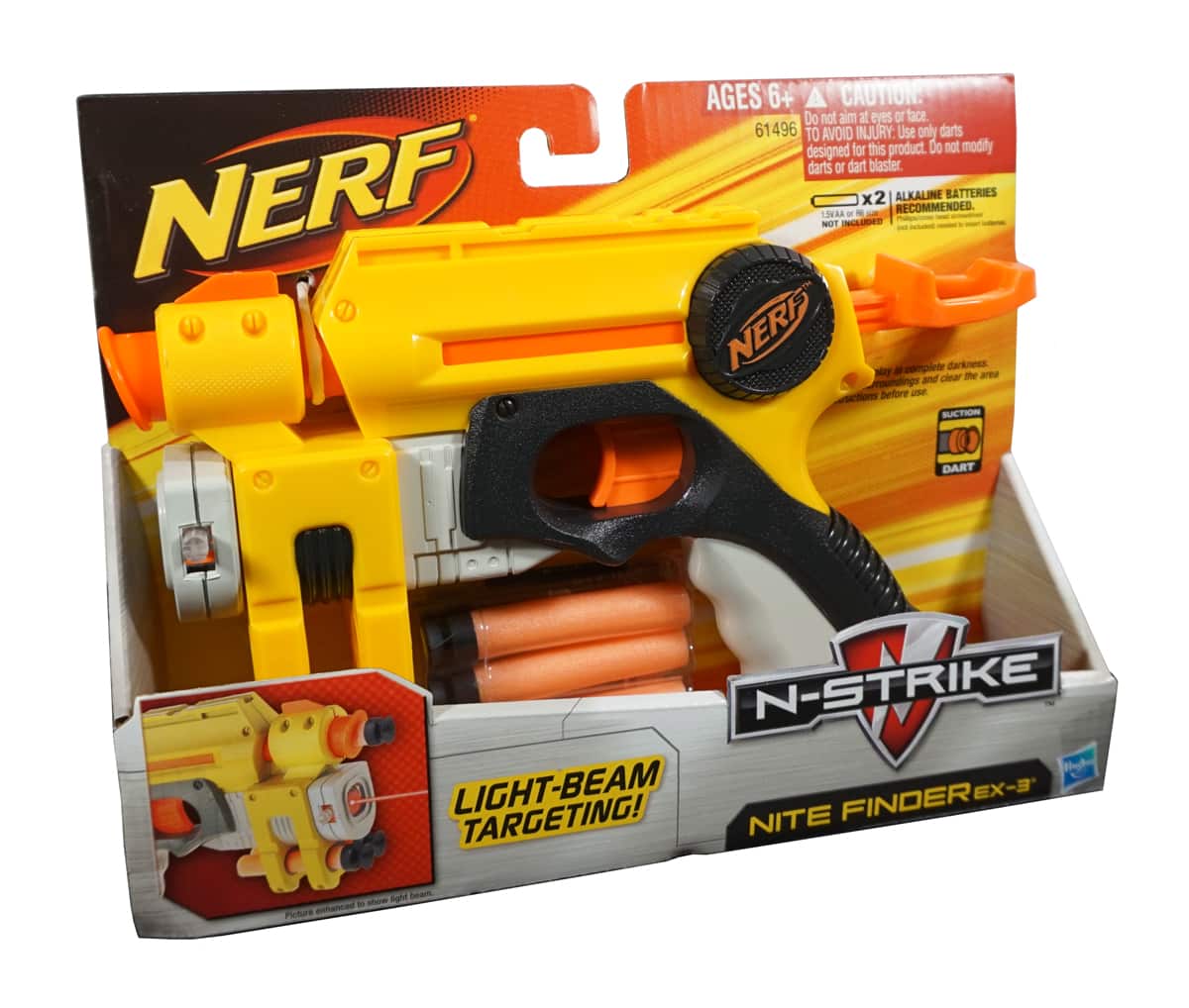 Hasbro - Nerf N Strike Nite Finder EX3 - with Tactical Rail Compatible with most NStrike Accessories - Multi