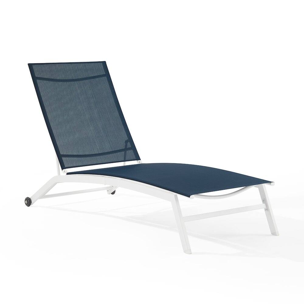 Alt View 5. Crosley Furniture - Weaver Outdoor Chaise Lounge - Navy.