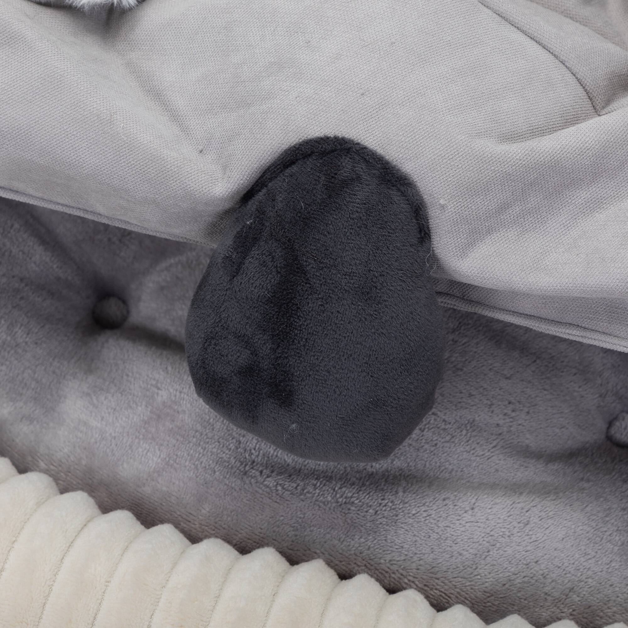 Alt View 8. Pefilos - 49" Large Cat Tunnel Bed for Indoor, Cat Tube with Collapsible Washable Cat Bed, Cat Toys for Small Medium Kitty City - Gray.