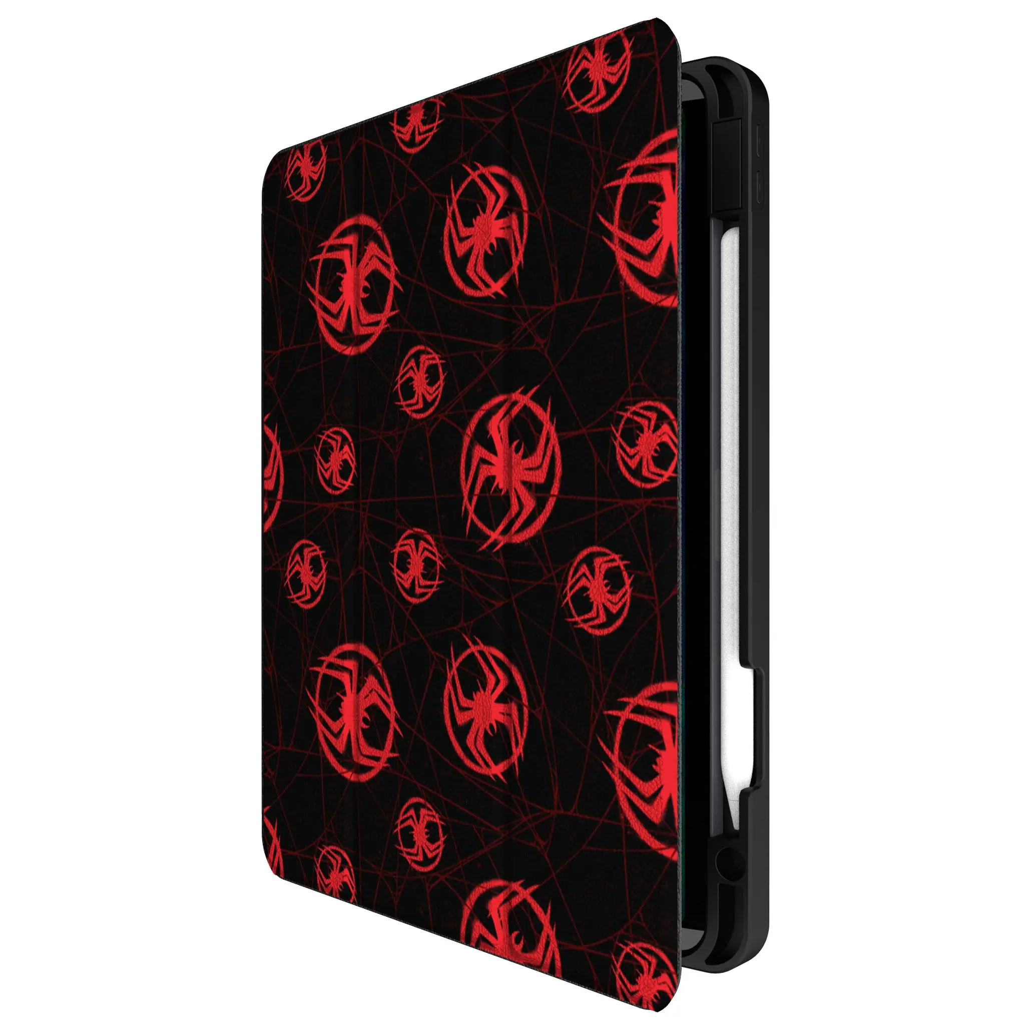 Angle. Keyscaper - Marvel Pattern Tablet Case - Apple iPad Pro 11in (3rd/2nd/1st Gen) - Miles Morales.