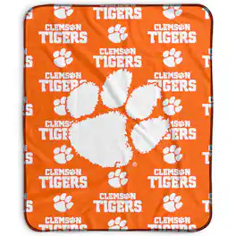 Pegasus - Clemson Tigers 50" x 60" Repeat Wordmark Fleece Blanket - Multicolor