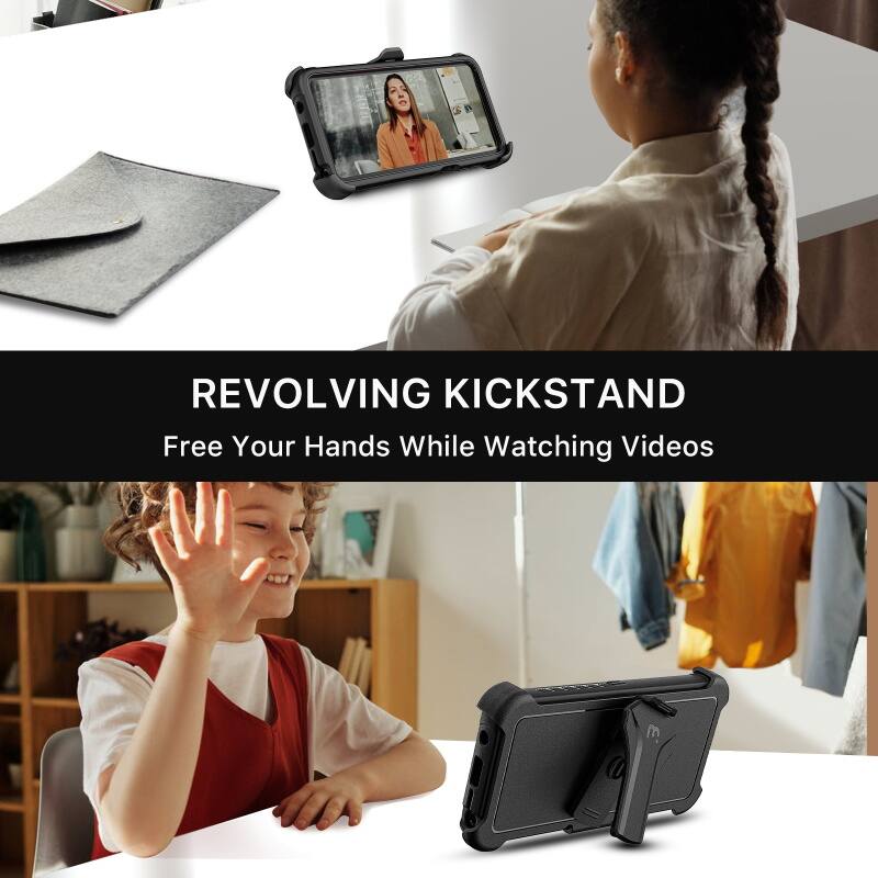 REVOLVING KICKSTAND
Free Your Hands While Watching Videos