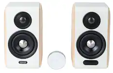 Front. Edifier - S880DBMKII Audiophile Hi-Fi/Hi Res Active Bookshelf 2.0 Speakers, Computer Speakers (Pair) - White.