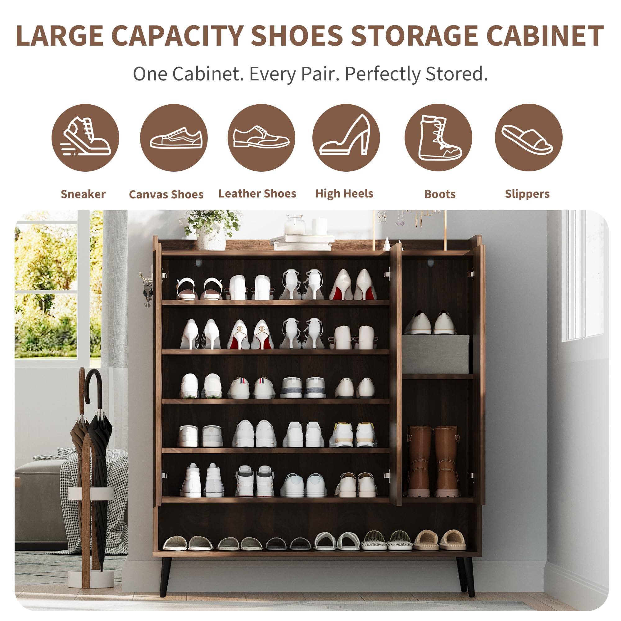 LARGE CAPACITY SHOES STORAGE CABINET  
One Cabinet. Every Pair. Perfectly Stored.  

Sneaker  
Canvas Shoes  
Leather Shoes  
High Heels  
Boots  
Slippers