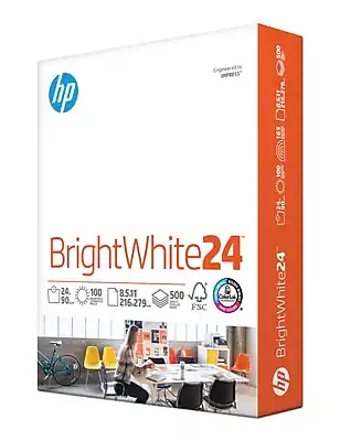 BrightWhite24
24 lb
100 Brightness
8511
216.279 gsm
500 sheets
FSC certified
Engineered for HP ENVY
500 sheets