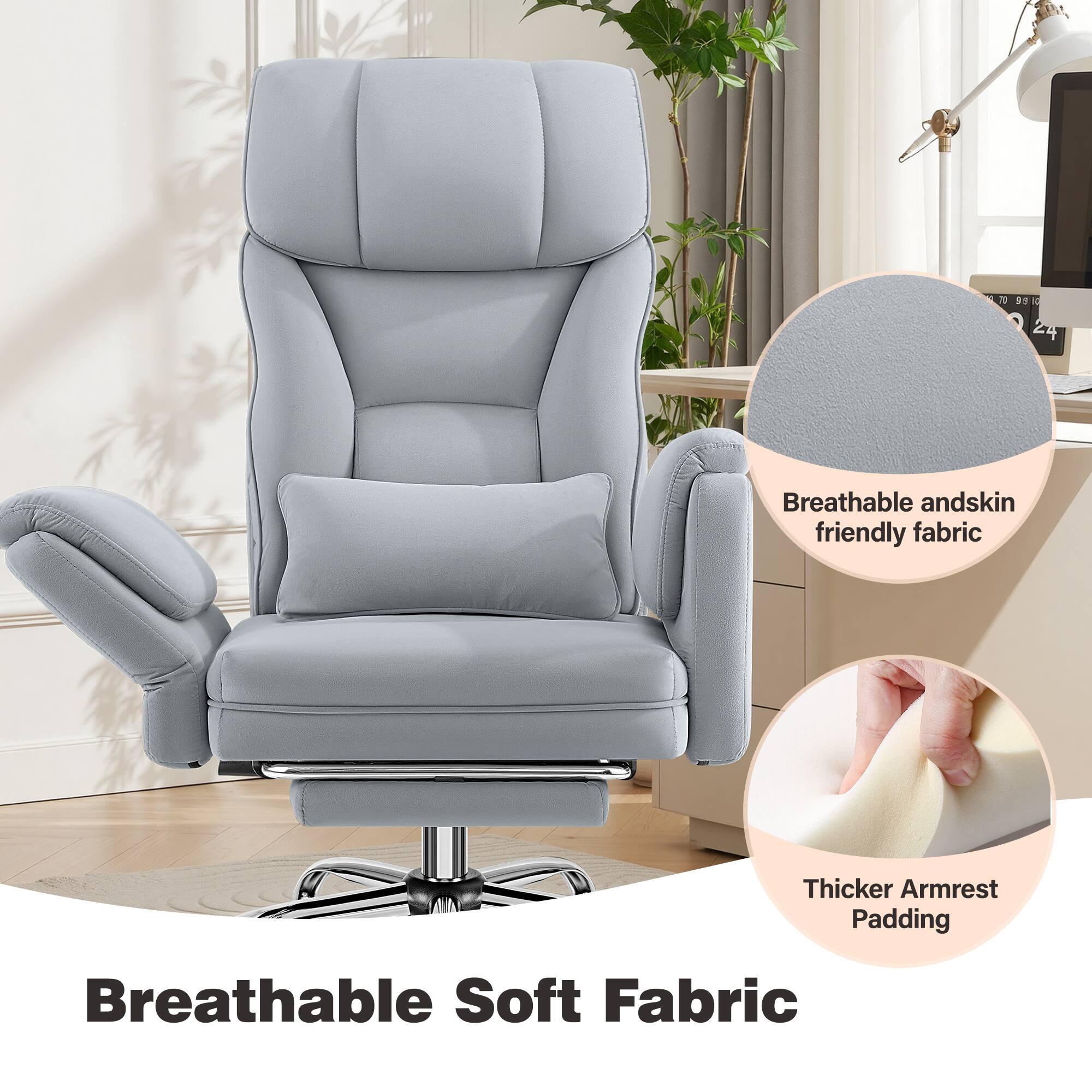 a 99 24 Breathable and skin friendly fabric Thicker Armrest Padding Breathable Soft Fabric