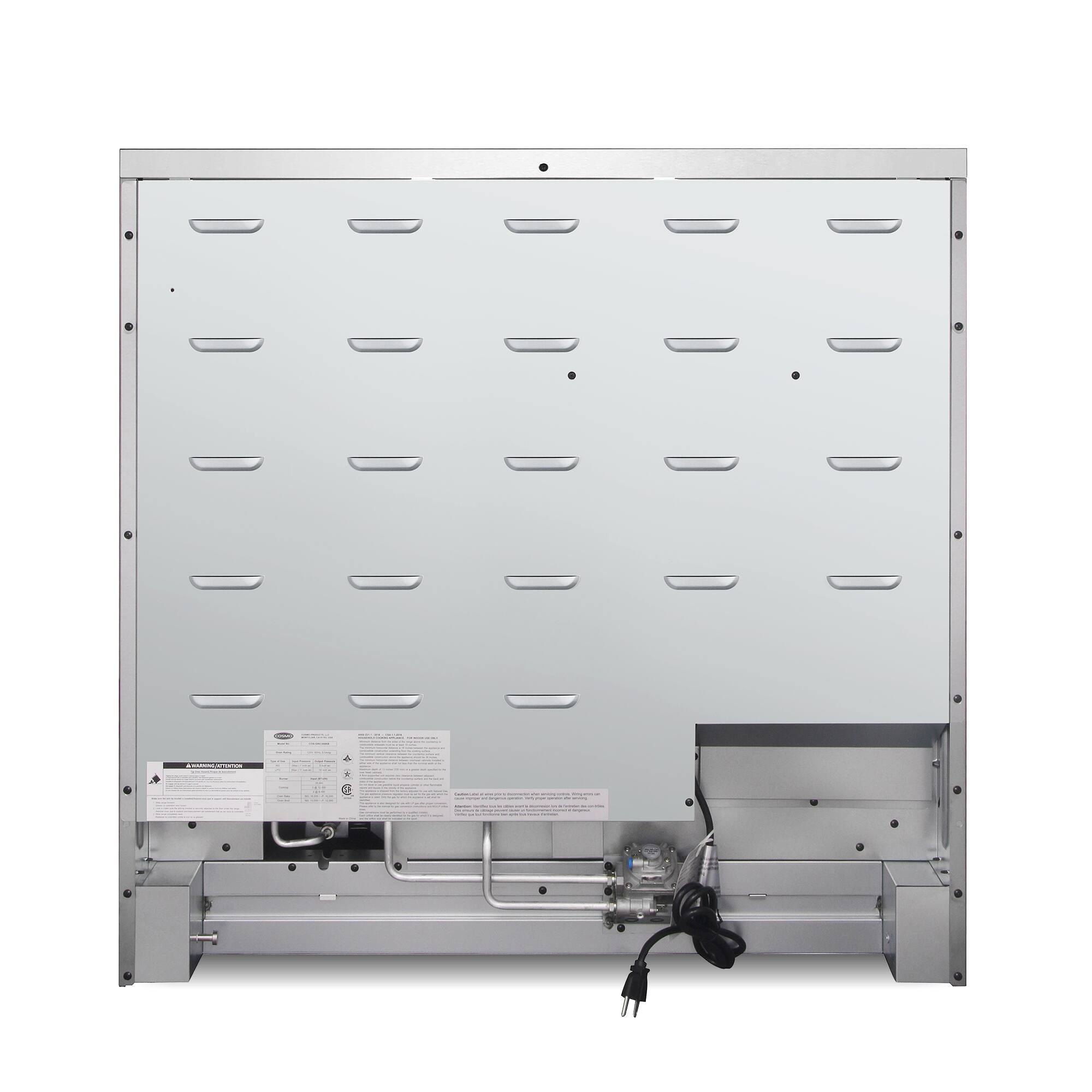 Alt View 8. COSMO - COS-GRC366KB 36 in. Lumin Collection 6.0 cu. ft. Gas Range with 6 Sealed Burners and Convection Oven - Stainless Steel.