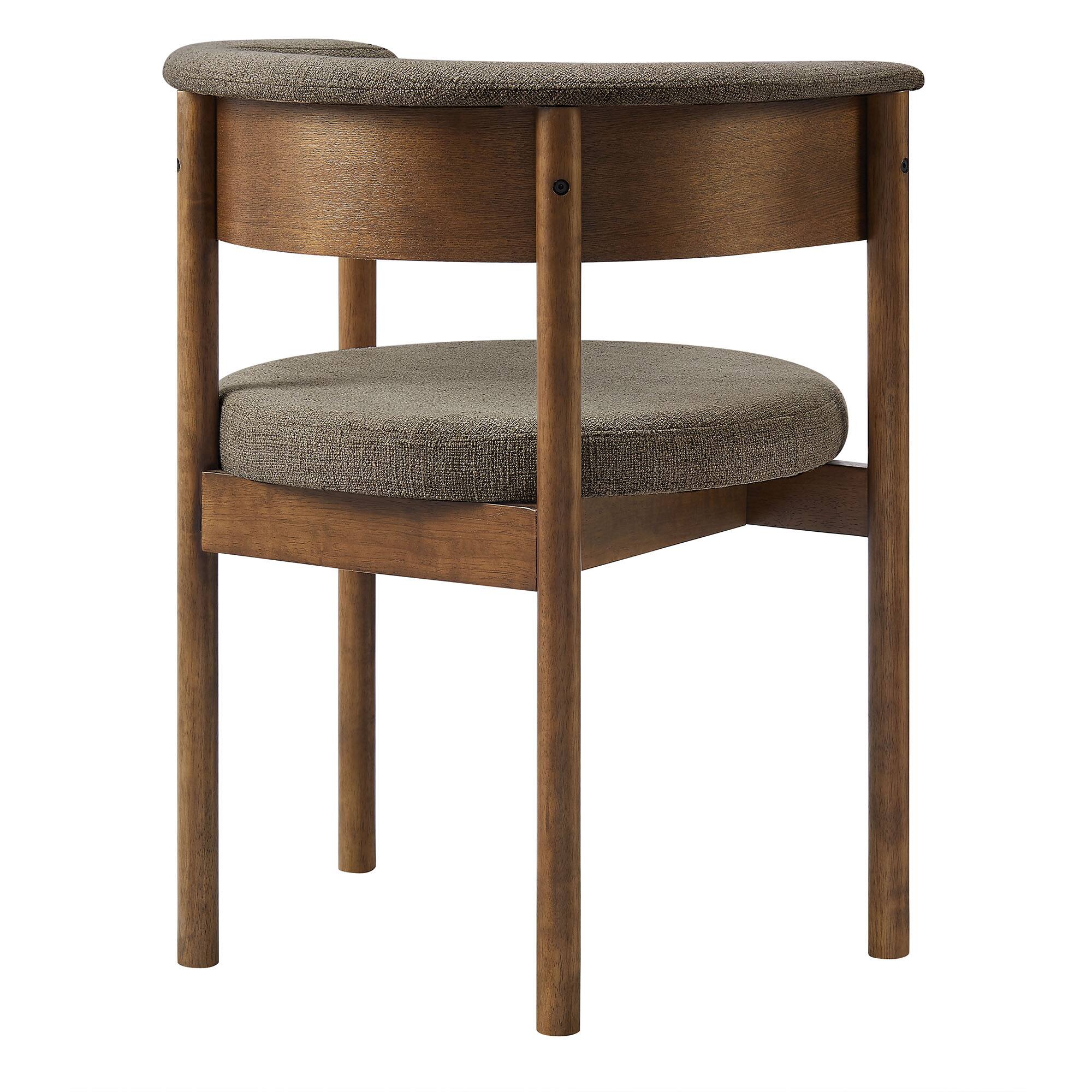 Alt View 2. Modway - Clea Curved Upholstered Dining Chairs Set Of 2 by Modway - Brown.