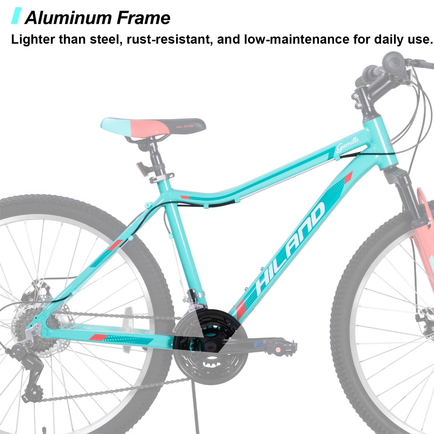 HILAND 26 Inch Mountain Bike for Women Girl, Lock Out Suspension