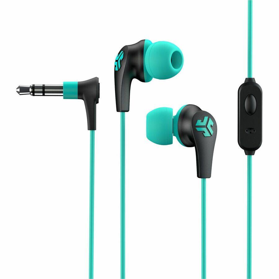 Alt View 1. JLab - JLAB JBuds Pro Signature Wired Earbuds - Stereo - Mini-phone (3.5mm) - Wired - Earbud - Binaural - In-ear - 4 ft Cable - Green.