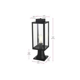 Elegant Lighting - Hilton 7 inch Outdoor Pendant - Black