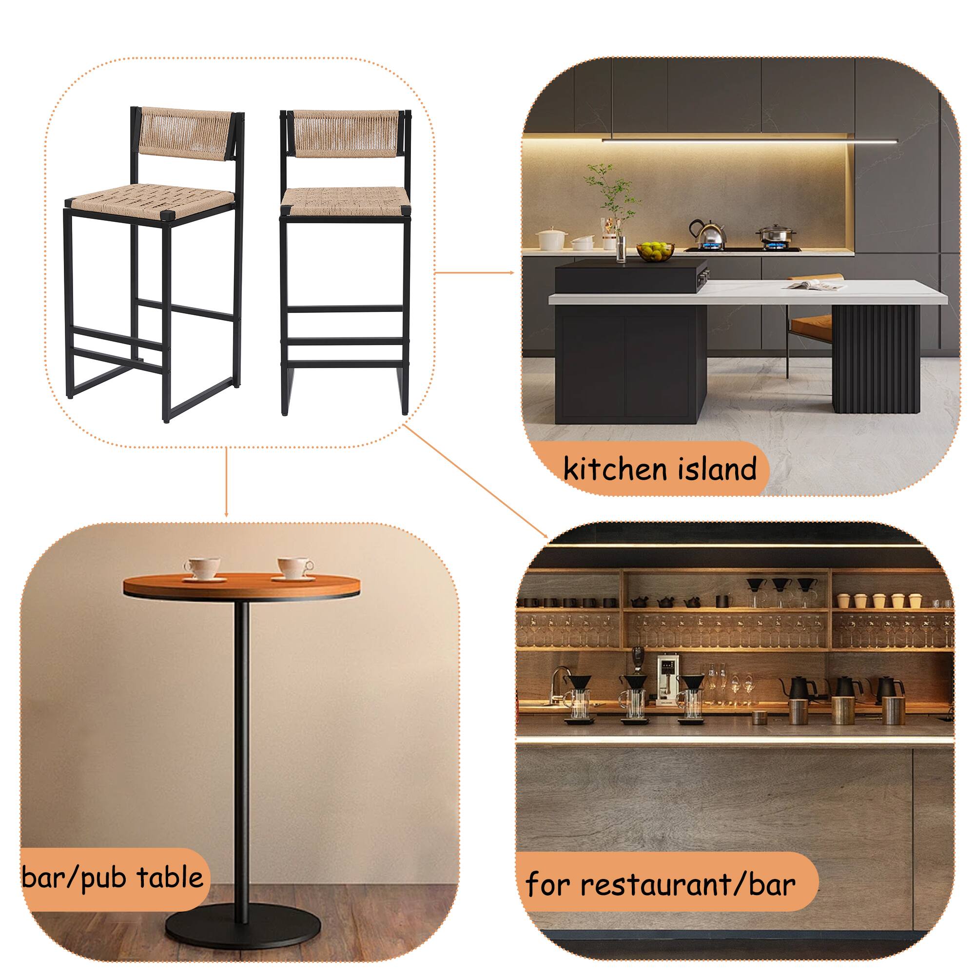 - kitchen island
- bar/pub table
- for restaurant/bar