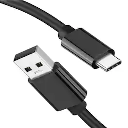 Kitcheniva - Premium USB-A to Type-C Fast Charging Sync Cable for IPhone Android 3Ft Pack 1 - Black