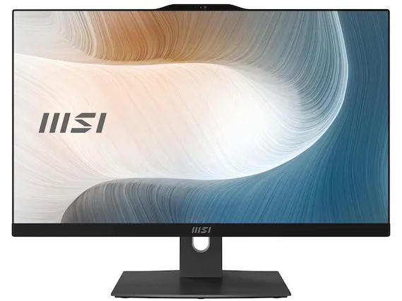 Front. MSI - MSI AM242TP 1M-1098US Intel Core 3 100U 8GB DDR5 512GB SSD 23.8" Touchscreen Win 11 Pro - Black.