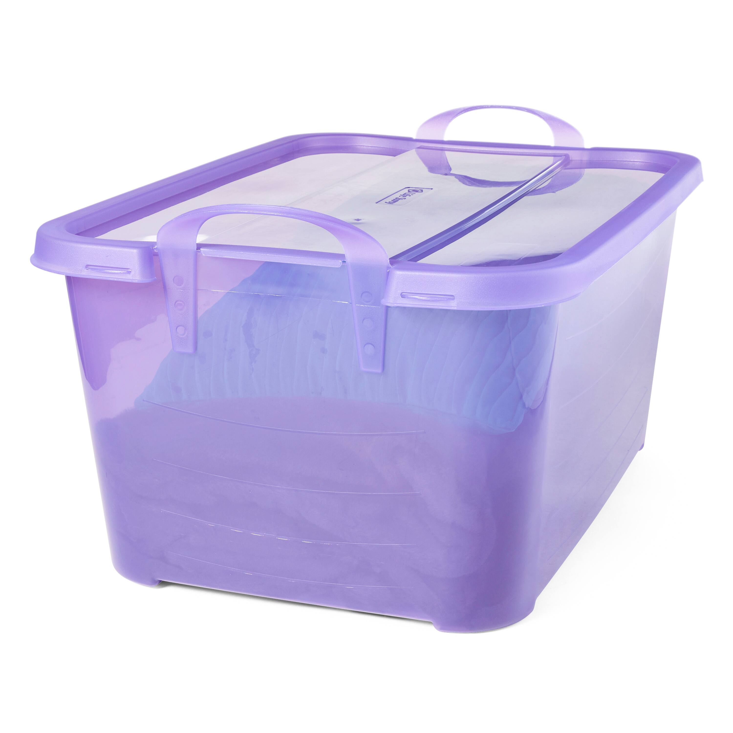 Alt View 3. Life Story - Life Story 55 Quart Stackable Storage Bin, Light Duty Container, Purple, 24 Pack - Purple.