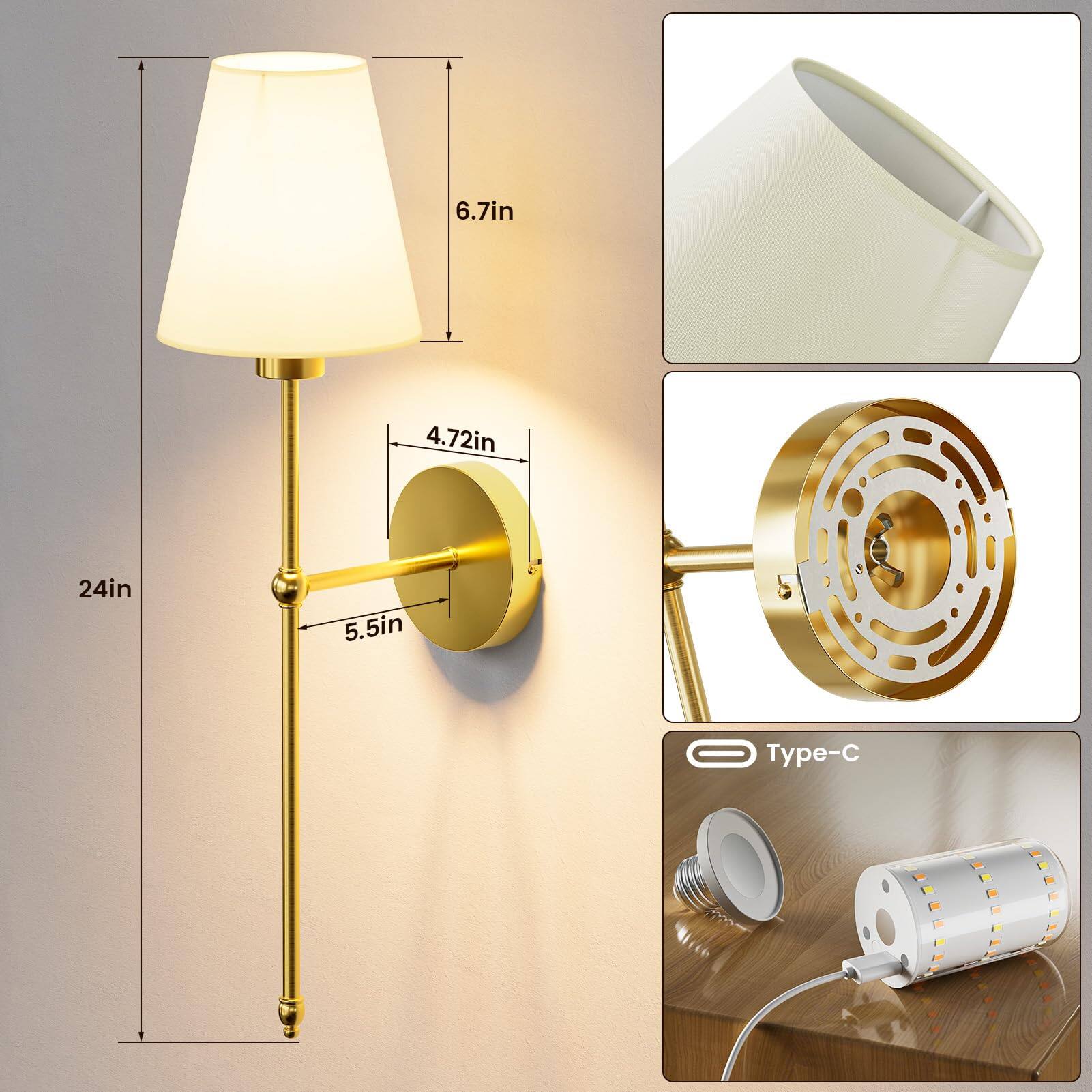 6.7in  
4.72in  
24in  
5.5in  

Type-C