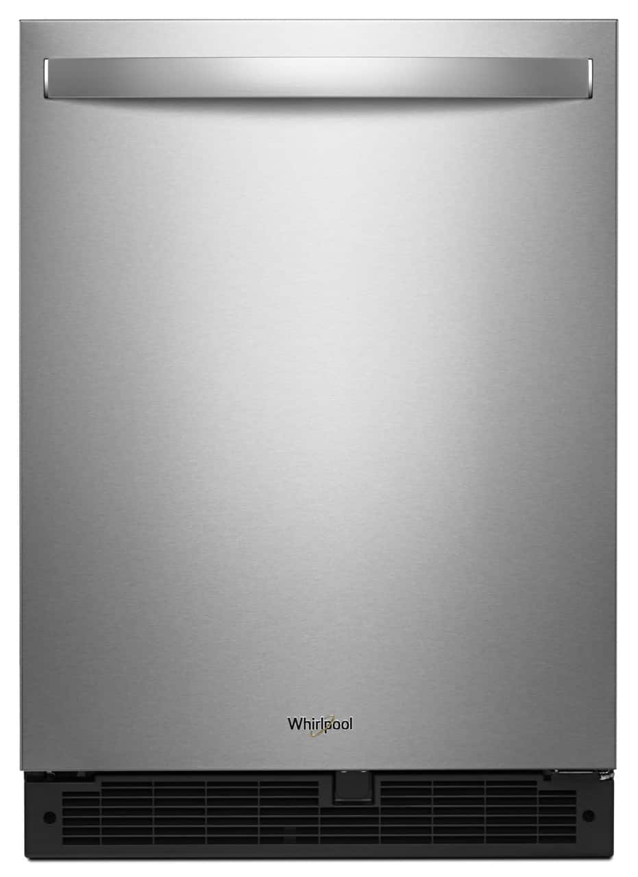 Whirlpool - 5.1 Cu. Ft. Built-In Mini Fridge - Stainless Steel