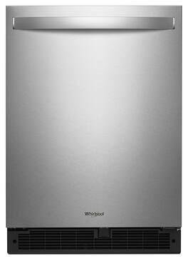 Whirlpool - 5.1 Cu. Ft. Built-In Mini Fridge - Stainless Steel