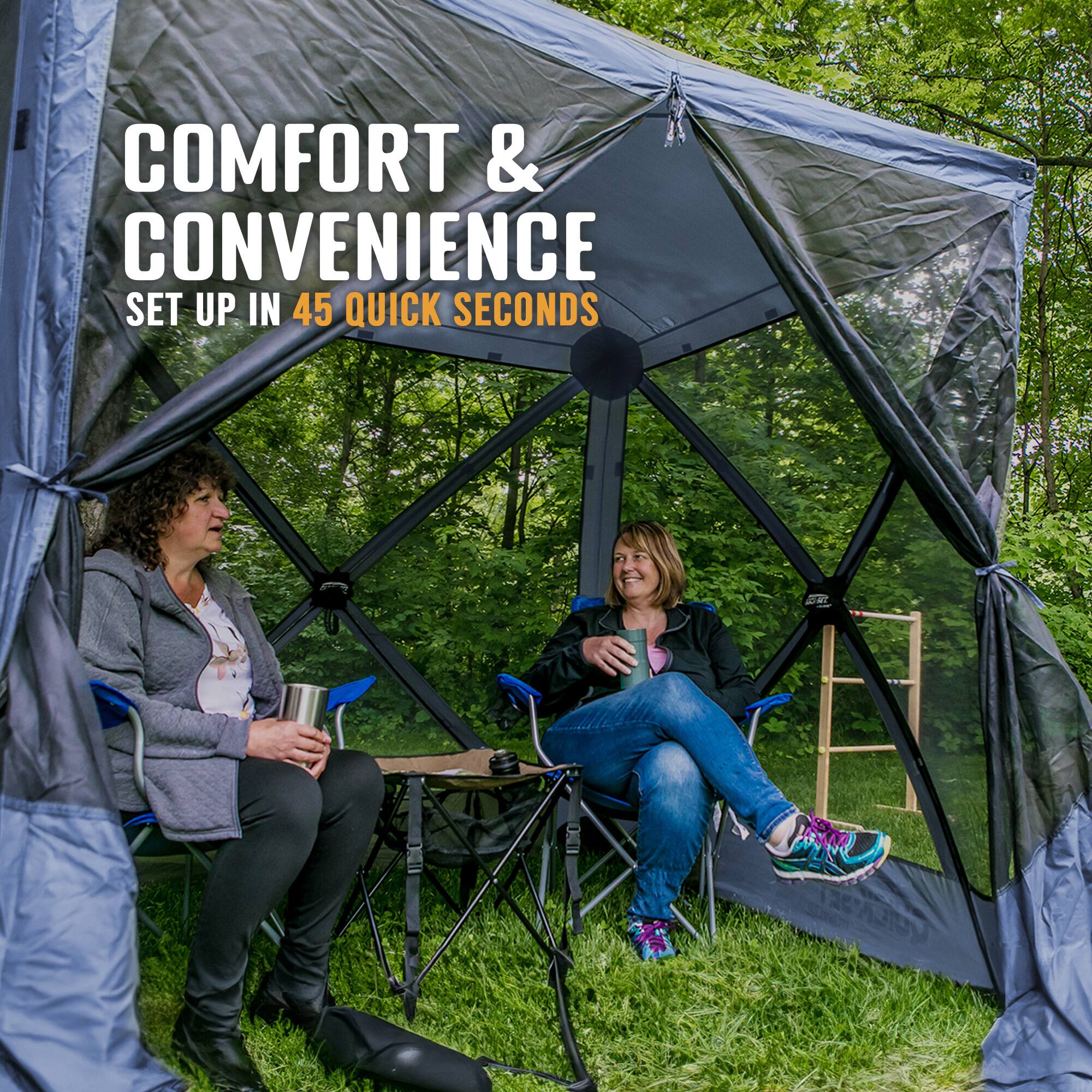 COMFORT & CONVENIENCE  
SET UP IN 45 QUICK SECONDS