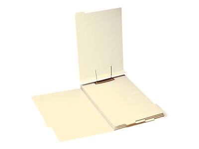 Alt View 4. Smead - Filing Dividers with Fastener, Bottom 1/5-Cut Tab, Legal Size, Manila, 50/Pack - Manila.
