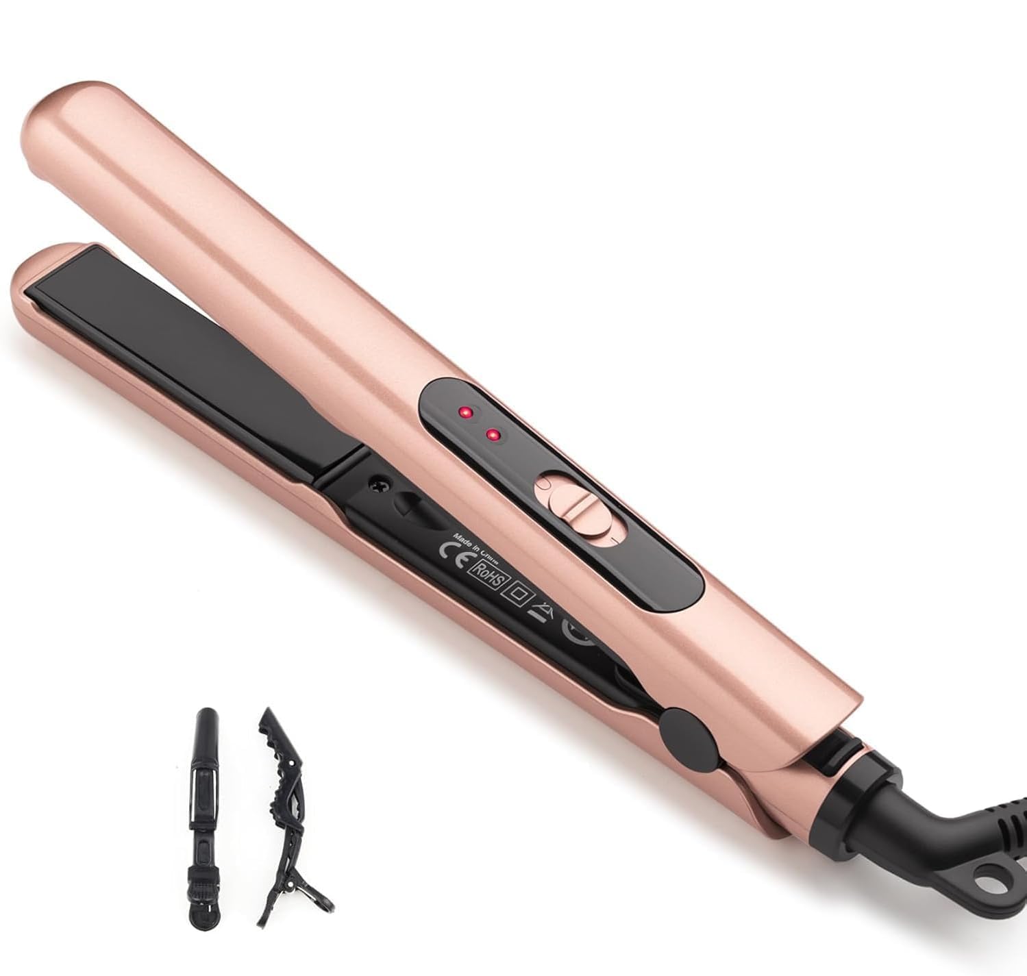 Dazzling Pops - Flat Iron Mini Hair Straightener And Curler Heat up Dual Travel Curling For Short Bangs Pixie Cut Beard - 0.7 Inch