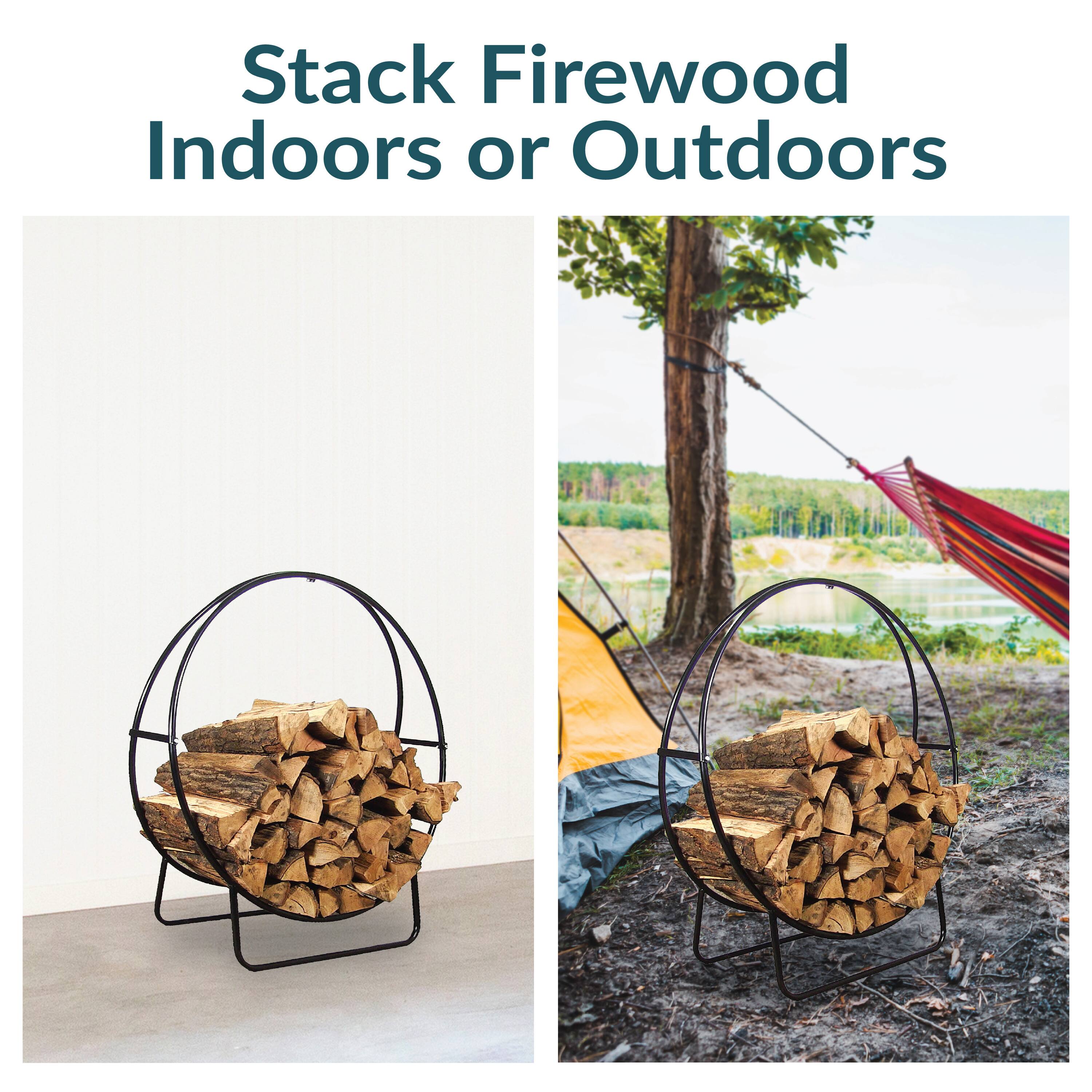 Stack Firewood Indoors or Outdoors