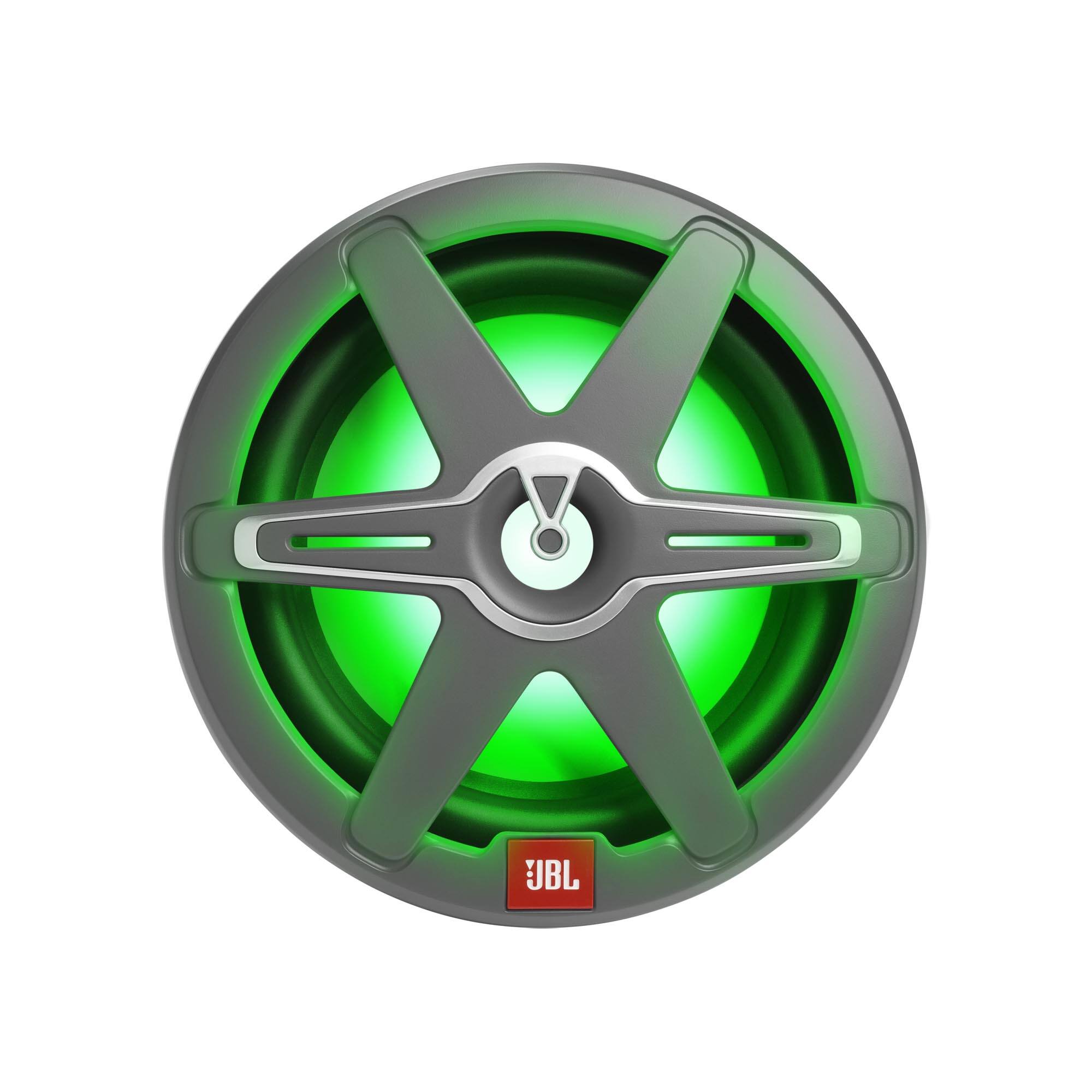 Alt View 5. JBL - JBL CLUB10 10" (250mm) marine audio subwoofer with RGB lighting   250W – white/Gray grills included - Black.