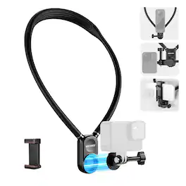Neewer - Magnetic Neck Mount for GoPro & Phone - Quick Release POV Holder for Action Camera & iPhone