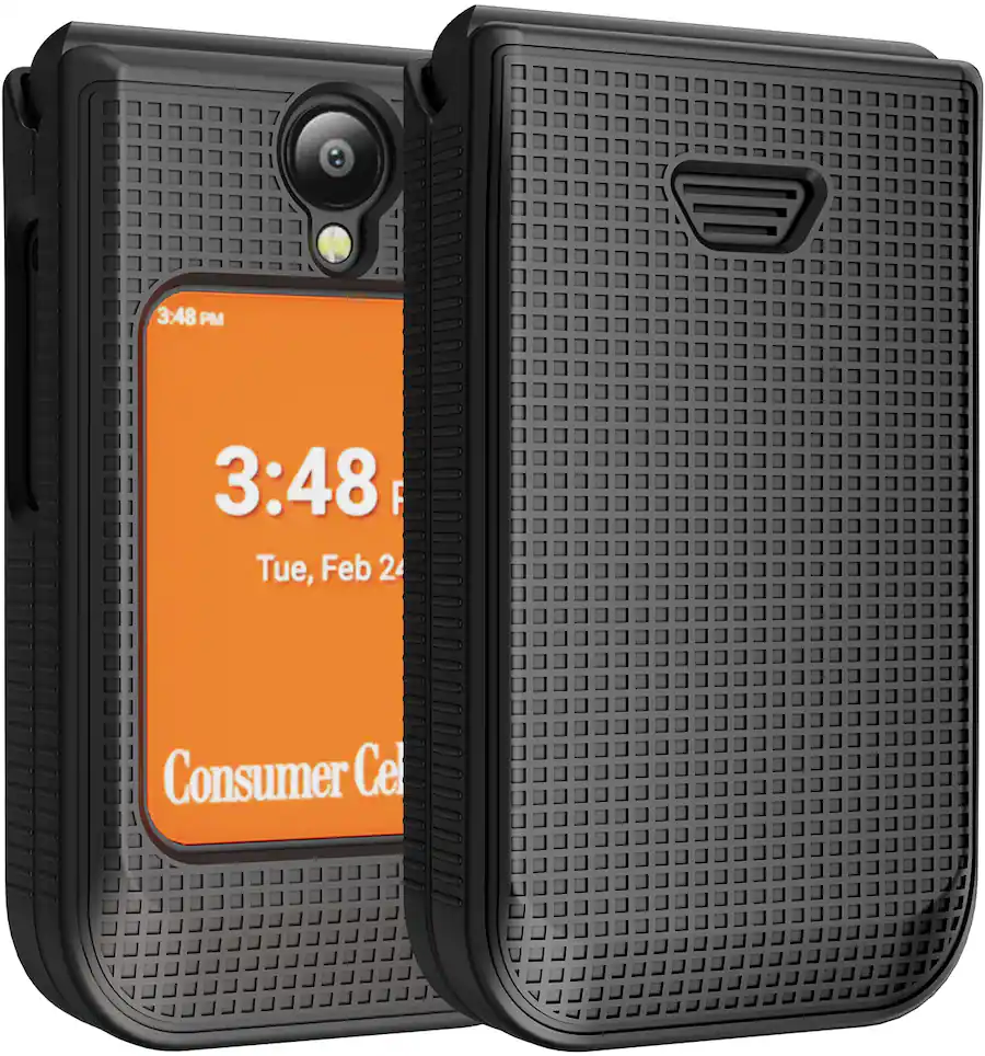 One Color Pixel Shell Nakedcellphone Case for Consumer Cellular Iris Easy Flip 2 Phone ...