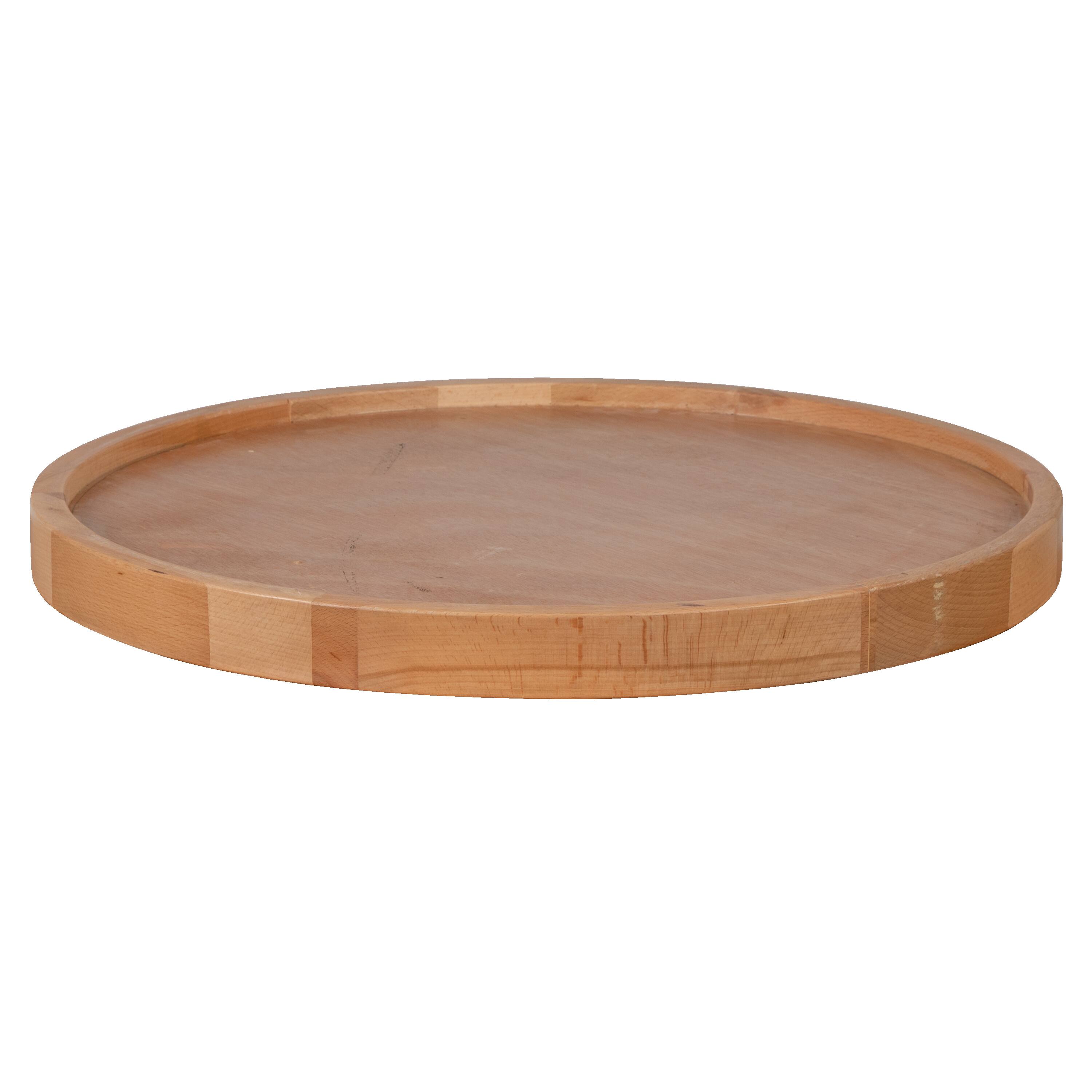 Alt View 5. Emma + Oliver - Round Butcher Block Style Table Top - Restaurant Table Top - Natural.