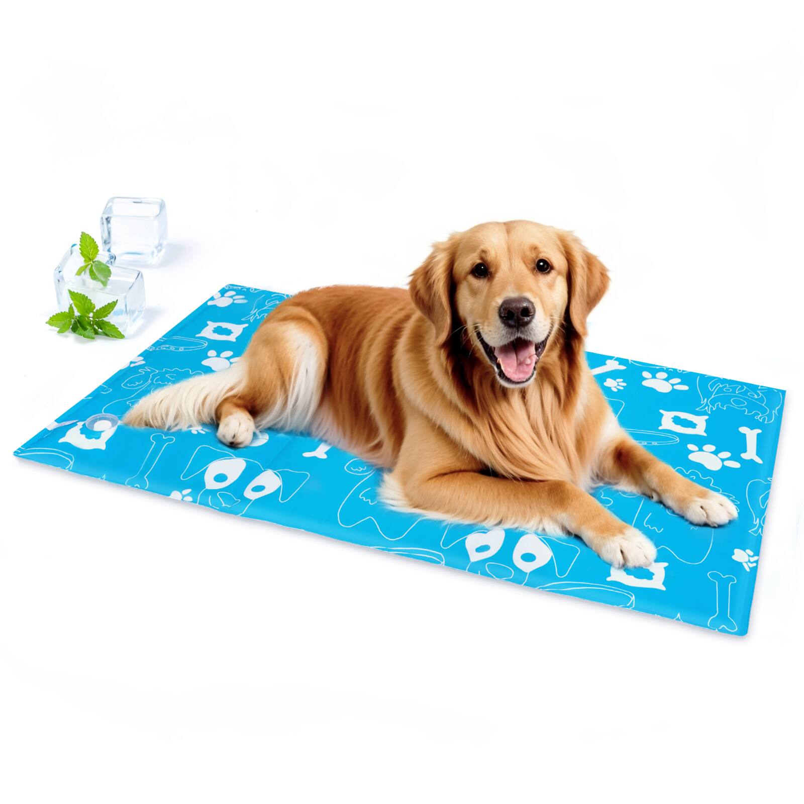 Alt View 8. Ownpets - Pet Cooling Mat Leak-proof Ice Pad for Dogs, Size XXL - Sky Blue.