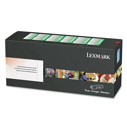 LEXMARK
One High Yield Return Program Toner Cartridge
Une cartouche de toner Return Program Longue Durée
El cartucho de tóner Rendimiento Retornable
True. Image. Always.
