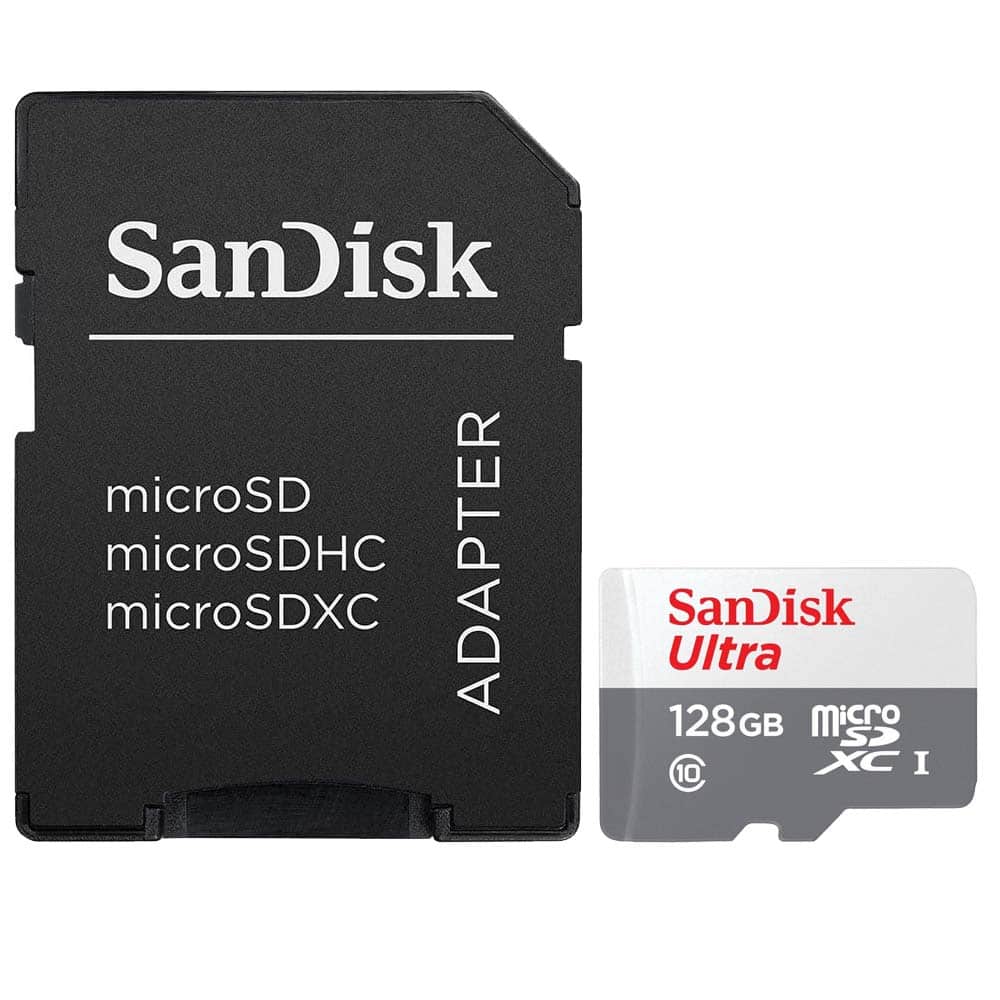 SANDISK - 128GB Ultra UHS-I microSDXC Memory Card with SD Adapter