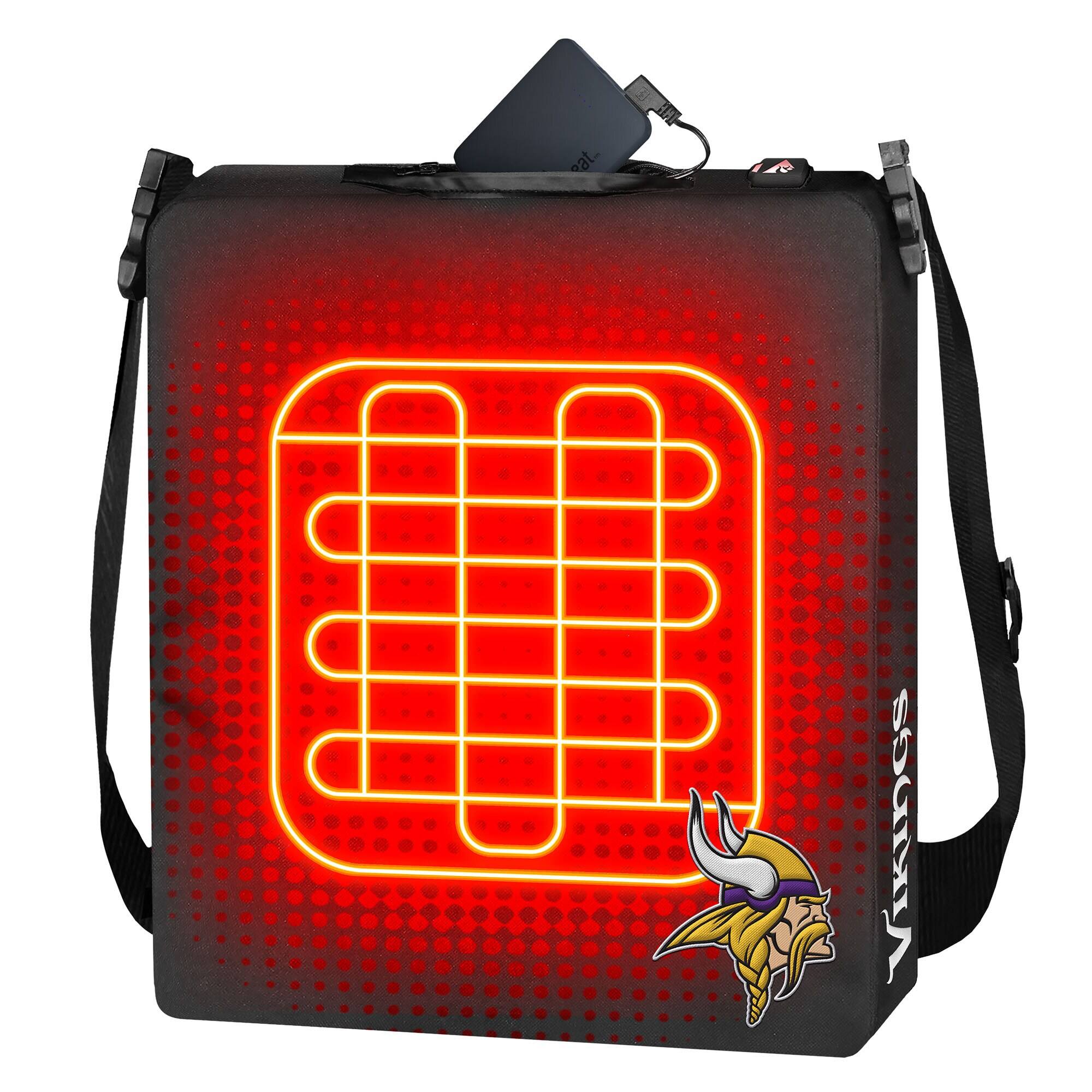 Alt View 3. ActionHeat - Black Minnesota Vikings 5V Battery Heated Seat Cushion - Black.