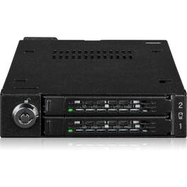 Icy Dock - ToughArmor MB092VK-B Drive Enclosure for 3.5" PCI Express NVMe 4.0, U.2, U.3 - SFF-8654 SlimSAS Host Interface