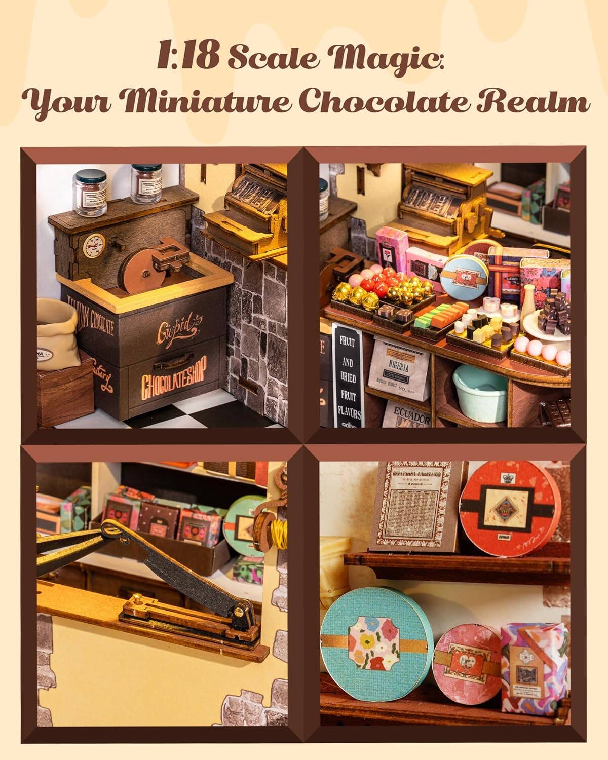 1:18 Scale Magic: Your Miniature Chocolate Realm

CIOZNE Crpils r CHOCOLATESHOP E FRUIT AND DRIED FRUIT FLAVORS WOGERIA ECUADOR

+ m" tedco