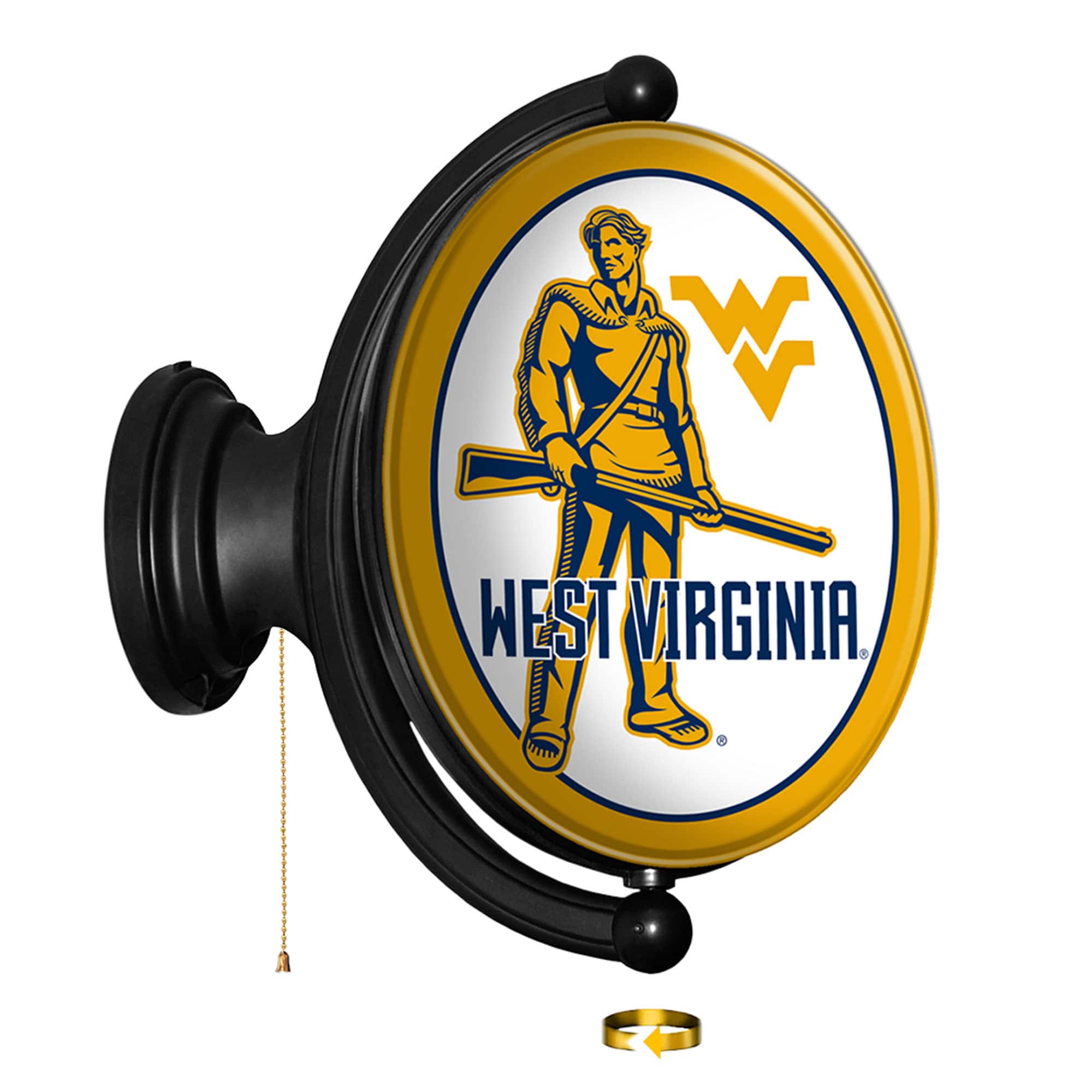 The Fan-Brand - West Virginia Mountaineers 21'' x 23'' Rotating Lighted Wall Sign - Multicolor