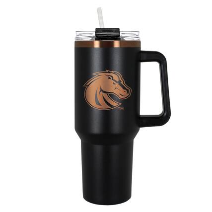 Front. Great American Products - Boise State Broncos 40oz. Colossus Copper Edition Tumbler - Black.