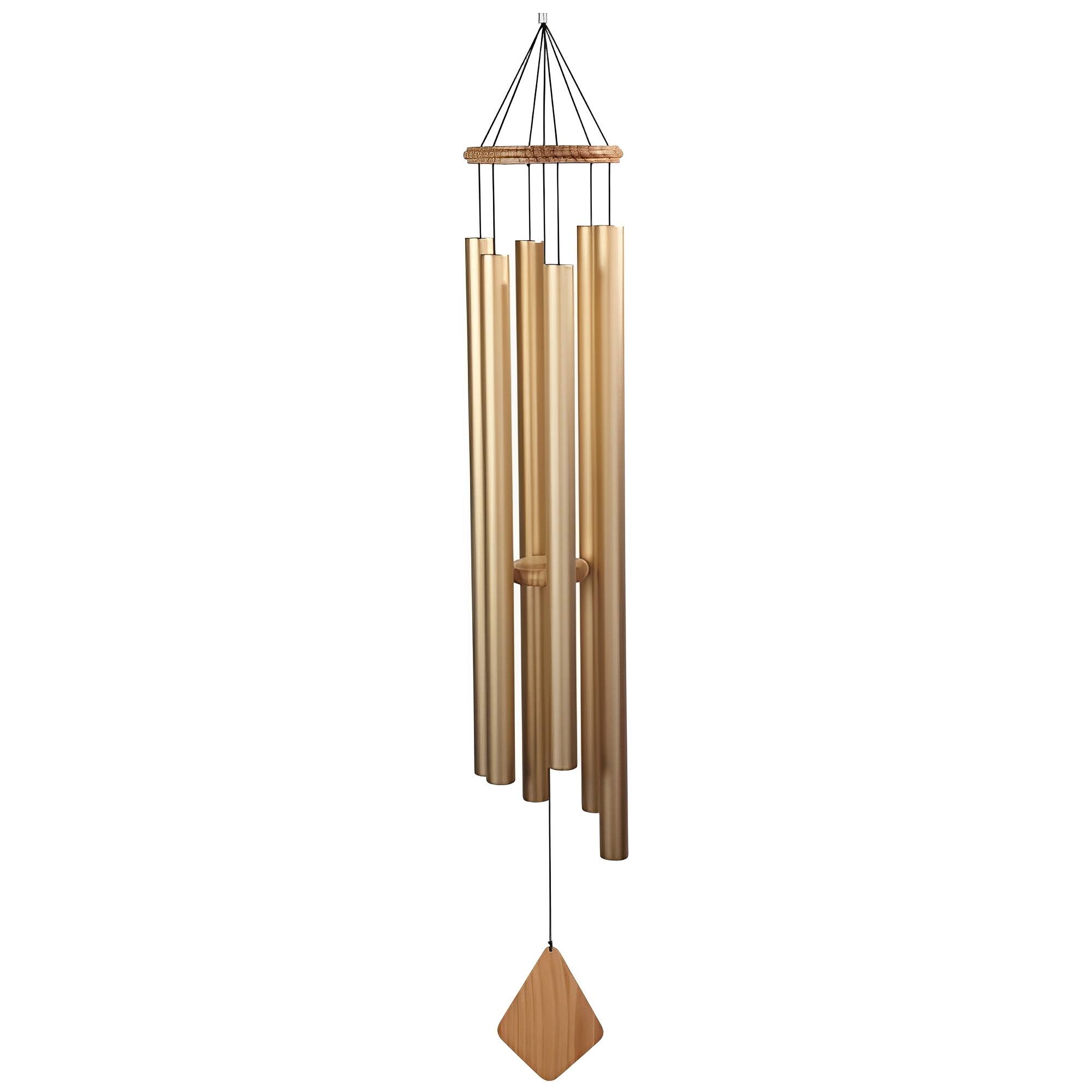 FC Design - 52"Long Tuned Wood Top Wind Chime Outdoor Patio or Garden Hanging Wind Chime Decoration - Multi-Color